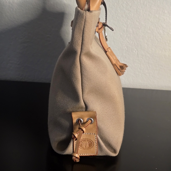 Dooney & Bourke Tassel Canvas/ Leather Satchel - Picture 7 of 12